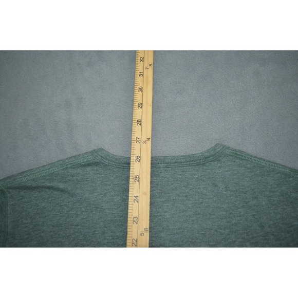 UNTUCKit Heathered Green Long Sleeve Henley Shirt Mens Large - Picture 8 of 9